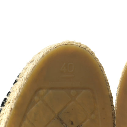 Chanel Velvet CC Espadrilles Dark Navy Black 8 of 8