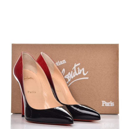 Christian Louboutin Patent Degrade Pigalle Follies 100 Pumps 38 Black Red 11 of 11