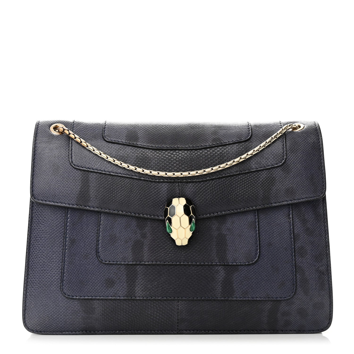 Bulgari Karung Serpenti Forever Crossbody Navy Blue 1 of 9