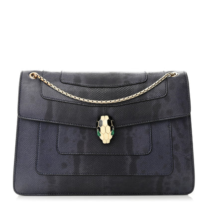 Bulgari Karung Serpenti Forever Crossbody Navy Blue 1 of 9