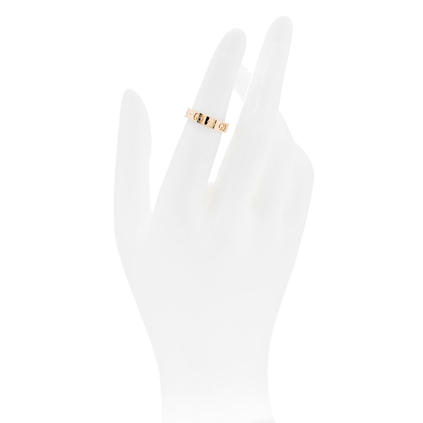 18K Yellow Gold 4mm Icon Thin Band Ring 49 4.75