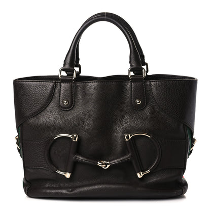 Gucci Calfskin Horsebit Web Dark Brown 1 of 10