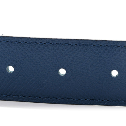 Hermes Epsom PVD Plated 32mm H Belt 85 34 Vert Bosphore Deep Blue 4 of 5