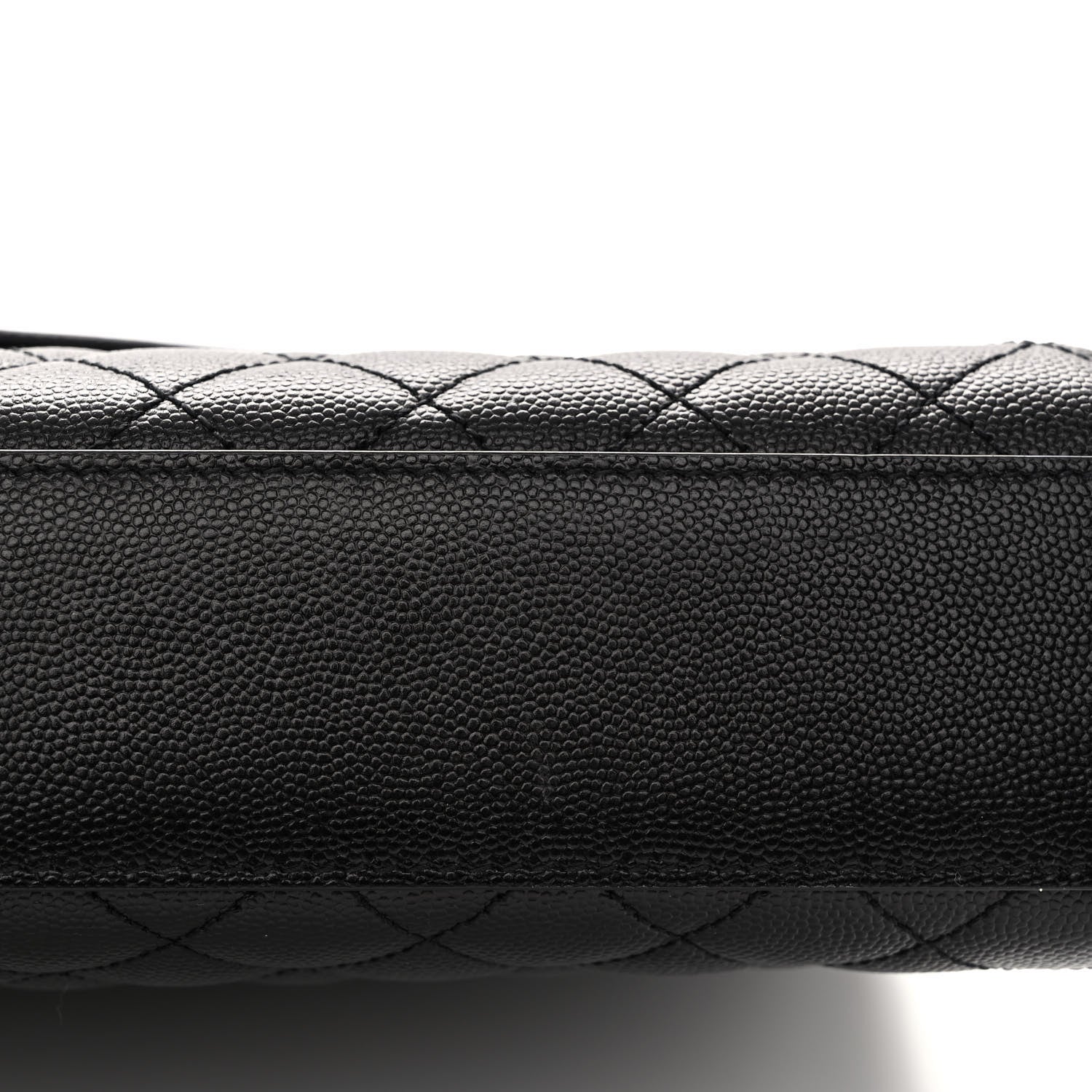 Saint Laurent Grain De Poudre Textured Mixed Matelasse Large Triquilt Monogram Satchel Black 11 of 11