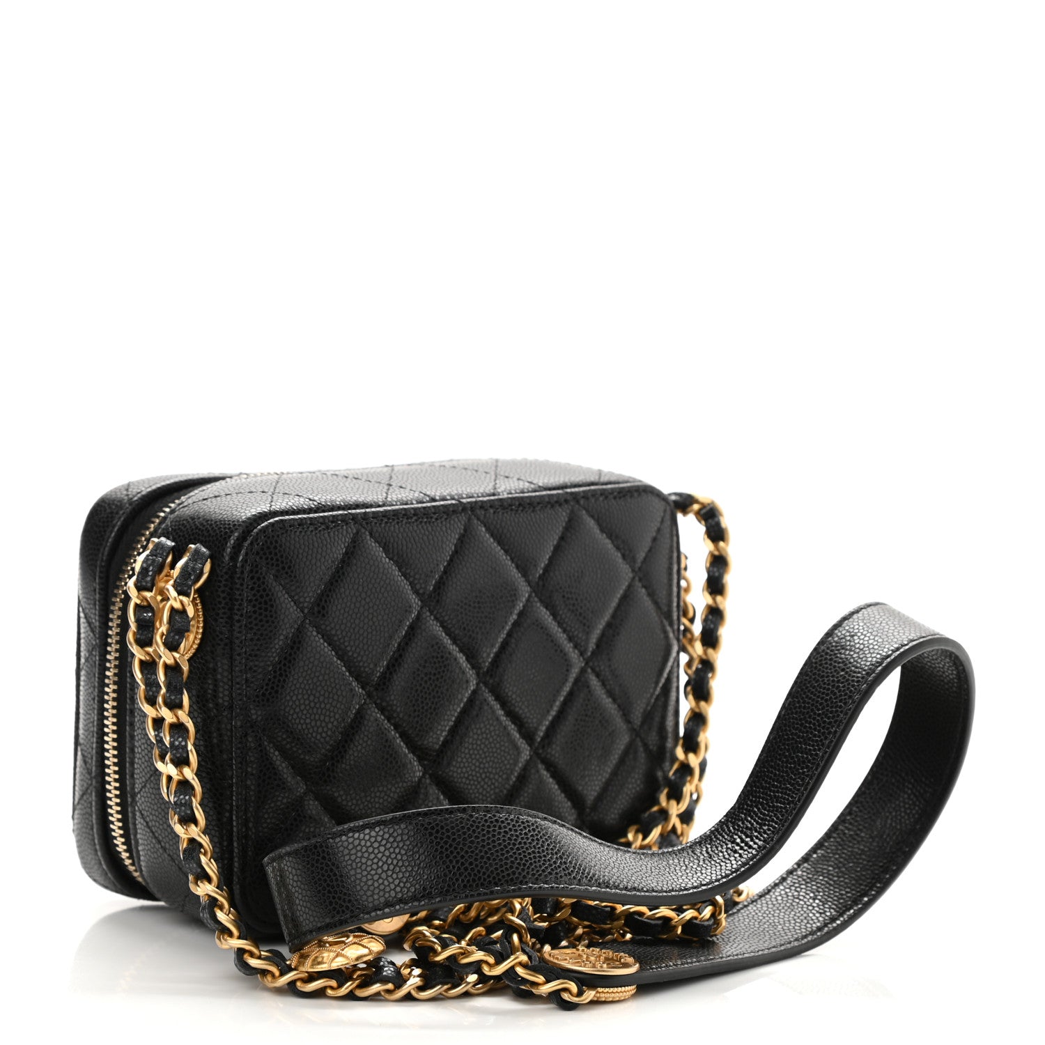 Chanel Caviar Quilted Twist Your Buttons Clutch With Chain Black 3 of 11