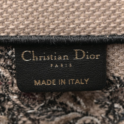 Christian Dior Canvas Embroidered Jardin D'Hiver Medium Book Tote Beige Multicolor 6 of 11