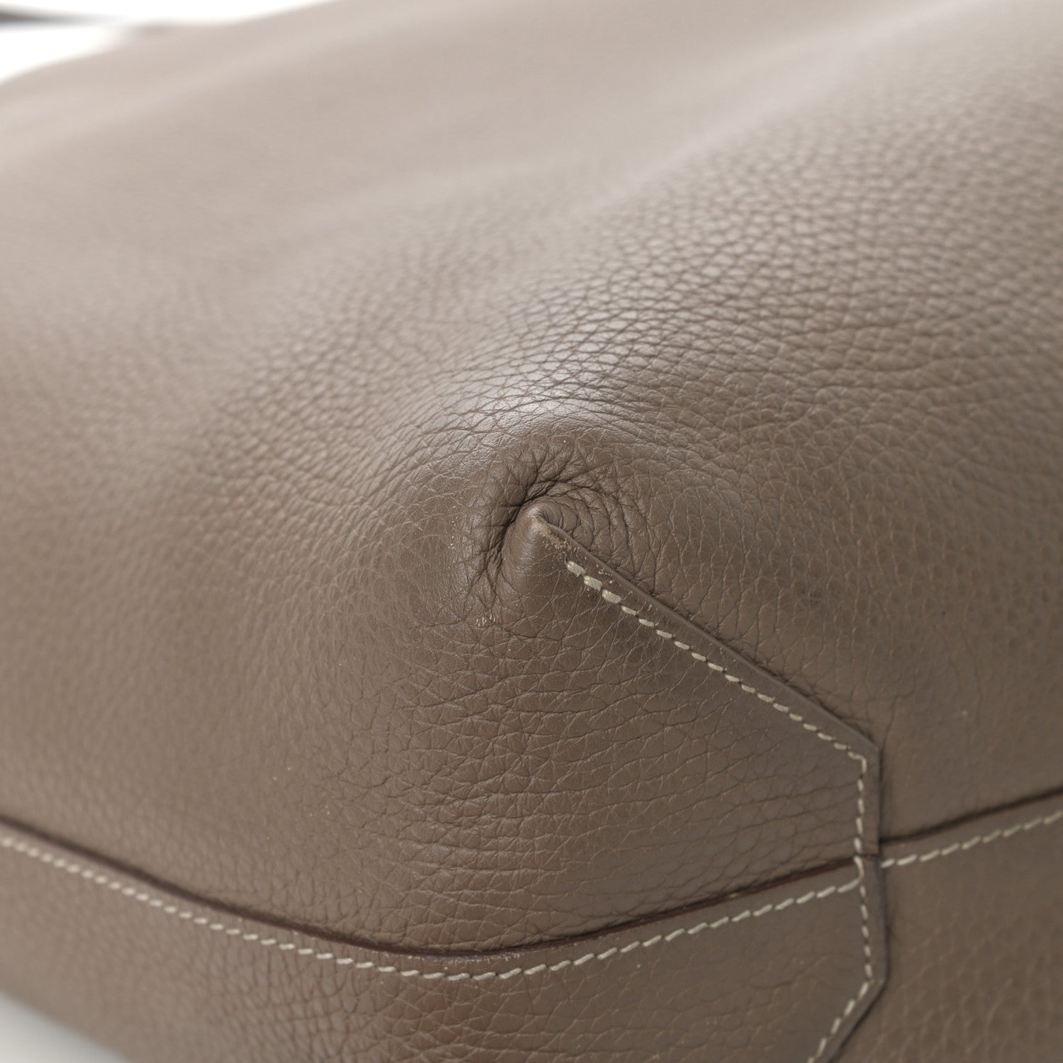 Hermes Taurillon Clemence Double Sens 36 Reversible Tote Etoupe Etain 18 of 23