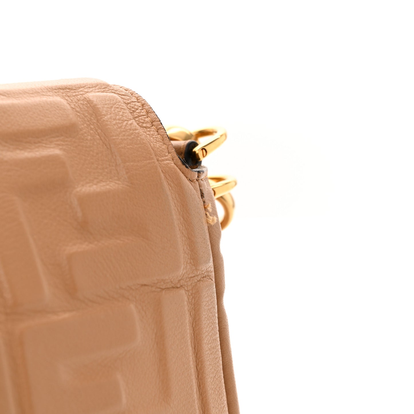 Nappa FF 1974 Embossed Baguette Miele Scuro