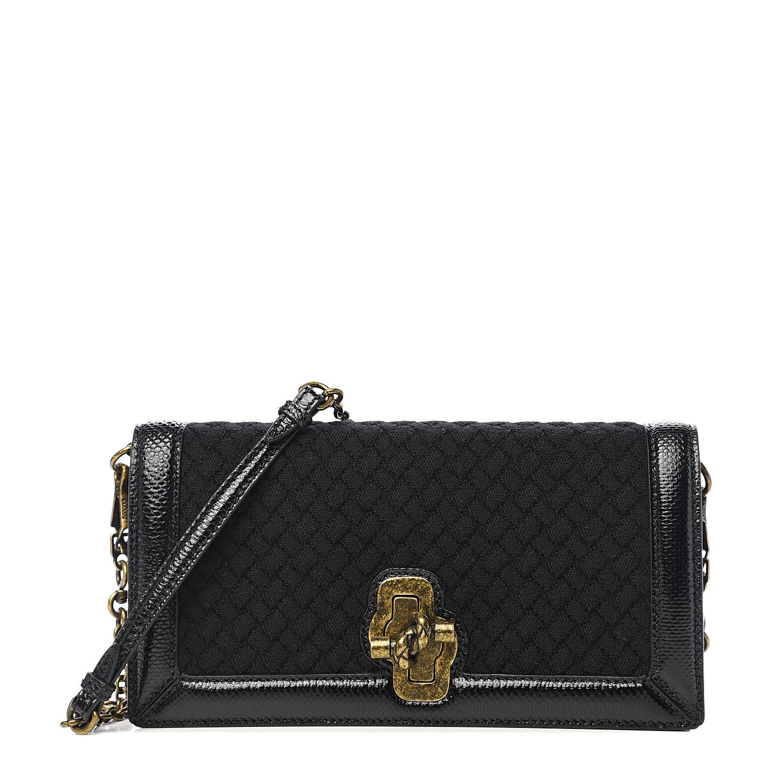 Bottega Veneta Patent Ayers Olimpia Knot Black 1 of 11