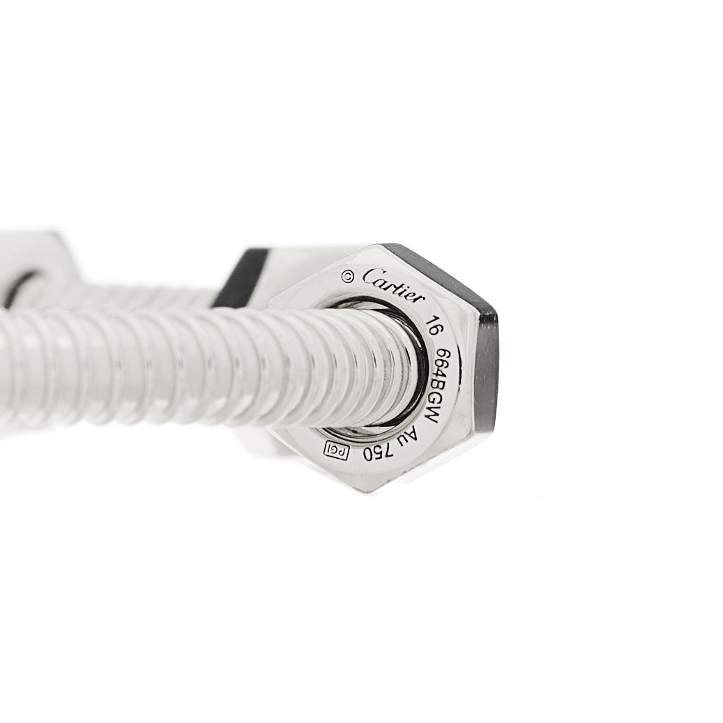 18K White Gold Ecrou de Cartier Bracelet 16