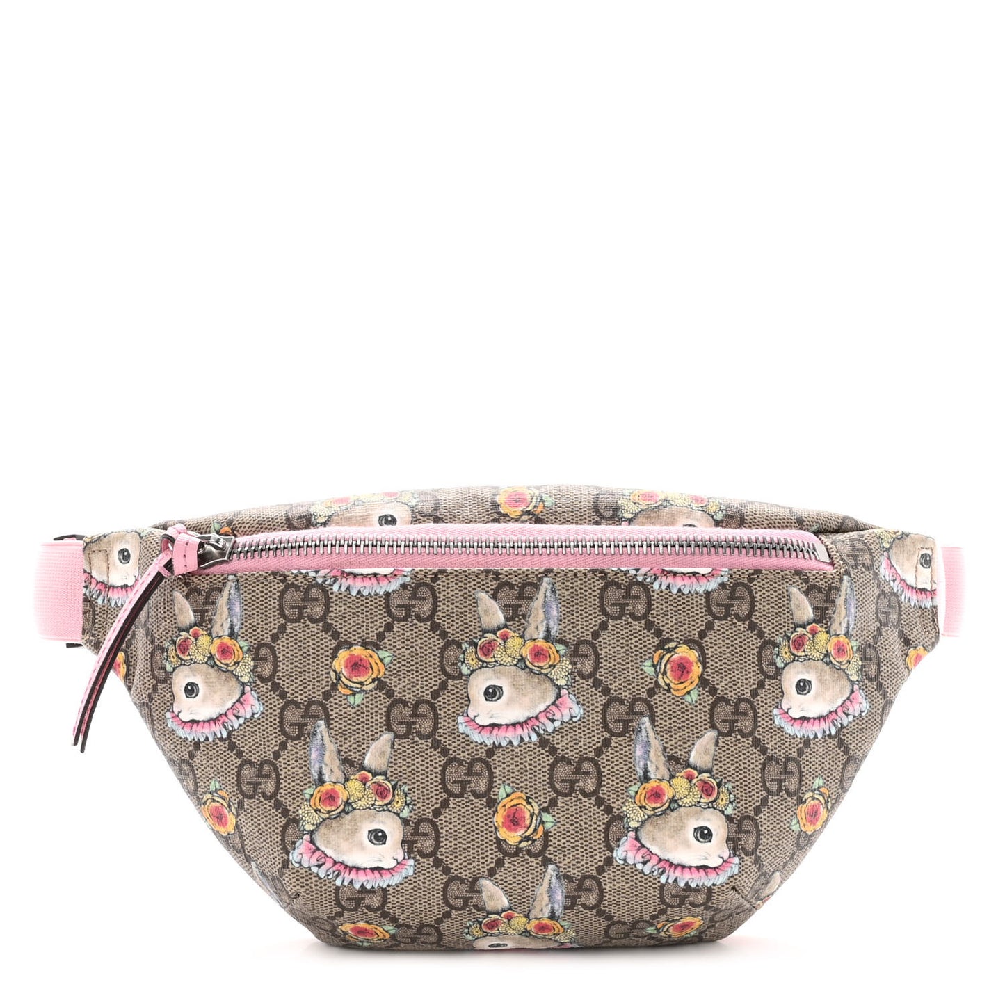 GG Supreme Monogram Childrens Bunny Print Belt Bag Multicolor