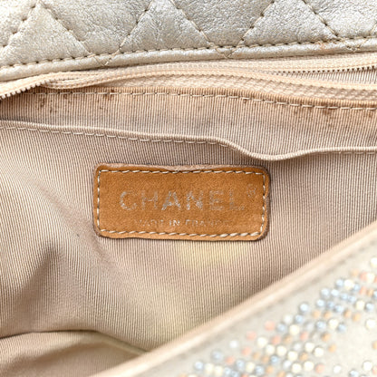 Chanel Iridescent Calfskin Studded Mini Flap Silver 6 of 19
