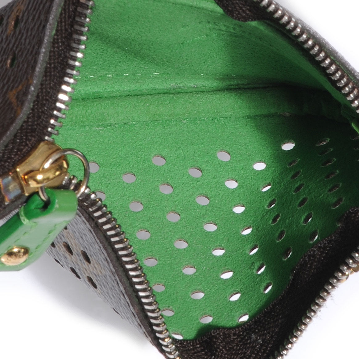 Louis Vuitton Monogram Perforated Key Pouch Green 5 of 7