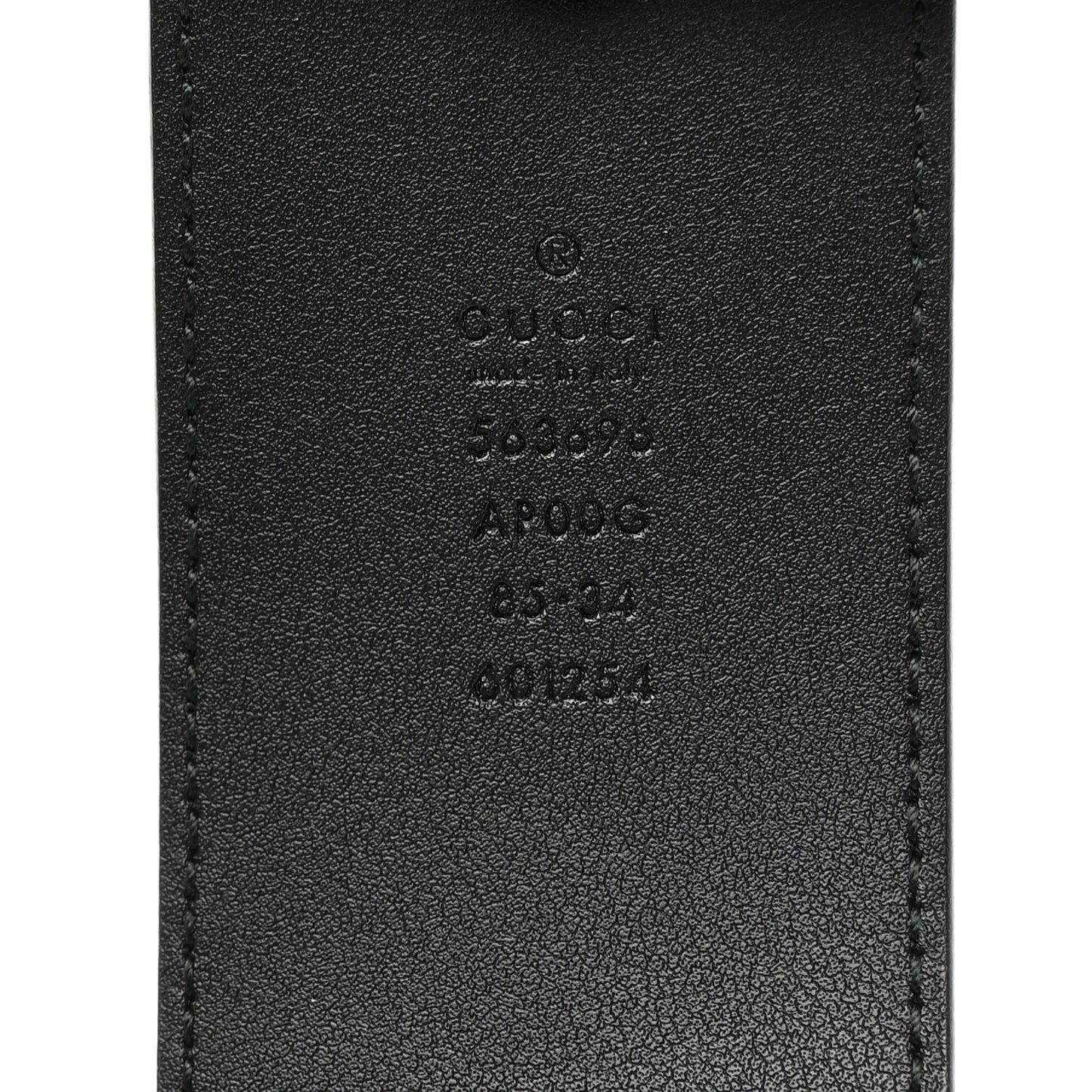 Calfskin Lizard Double G 50mm Belt 85 34 Black