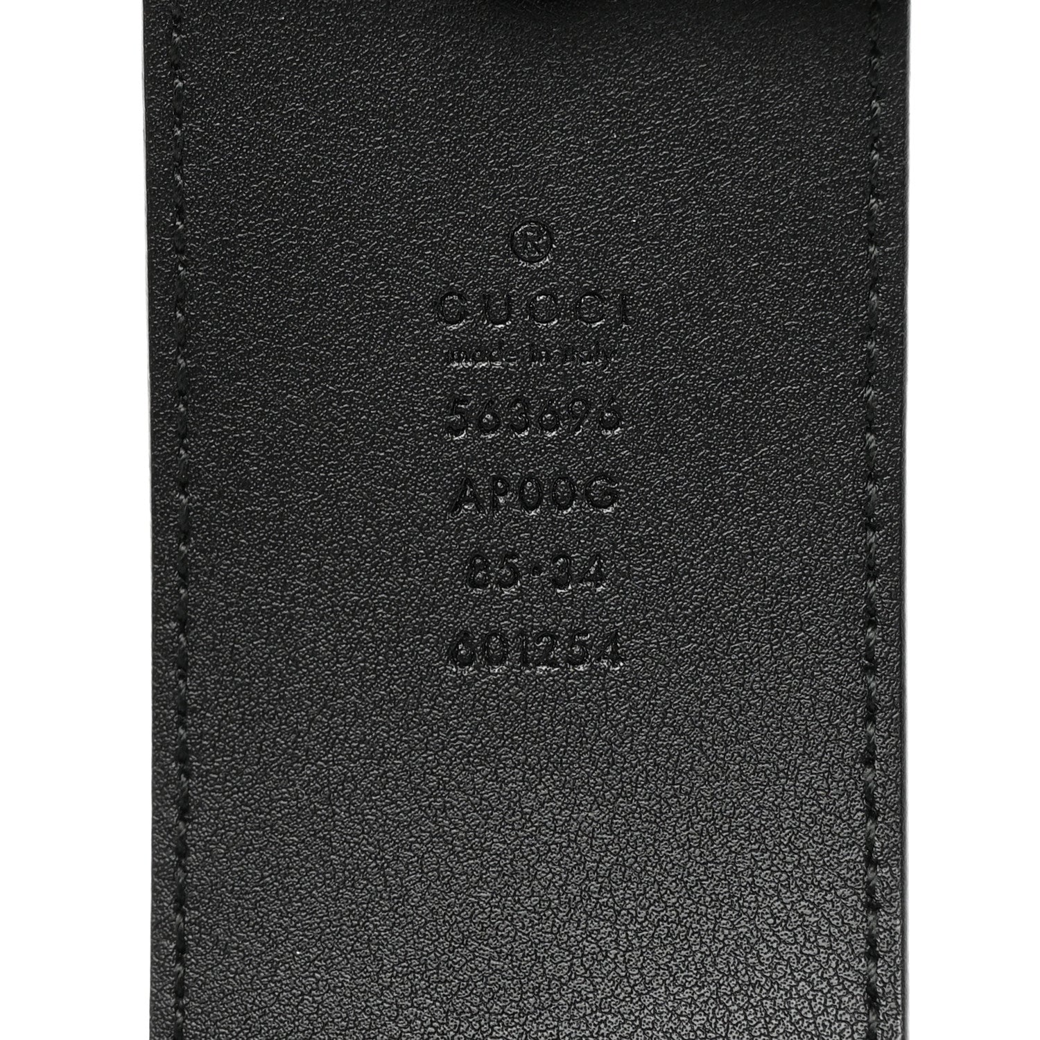 Gucci Calfskin Lizard Double G 50mm Belt 85 34 Black 5 of 8