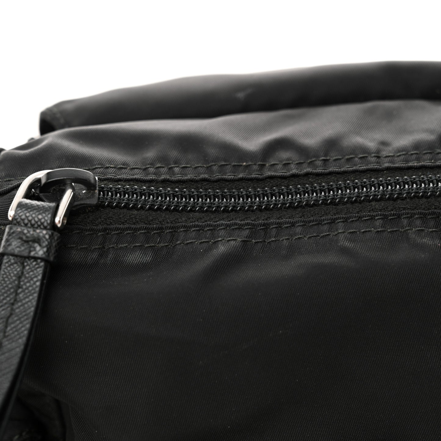 Nylon New Vela Studded Messenger Black White