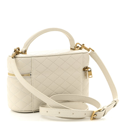 Saint Laurent Lambskin Quilted Medium Gaby Vanity Case Blanc Vintage 3 of 11