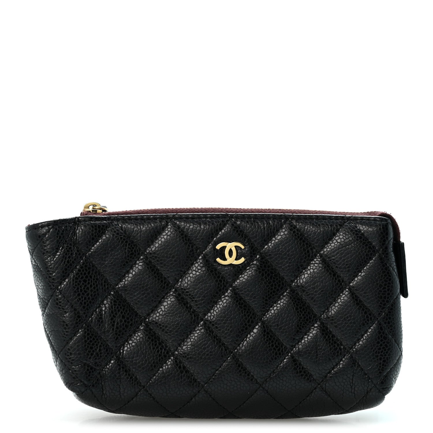 Chanel Caviar Quilted Zipped Cosmetic Case Black 1 of 10