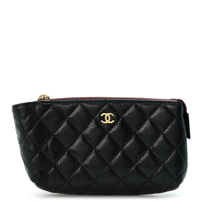 Chanel Caviar Quilted Zipped Cosmetic Case Black 1 of 10