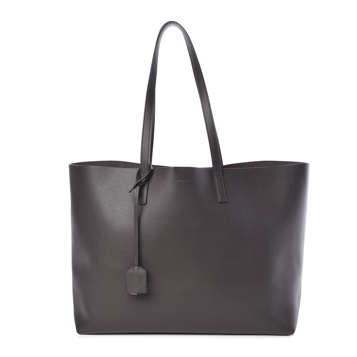 Saint Laurent Calfskin Large Shopping Tote Earth 1 of 9