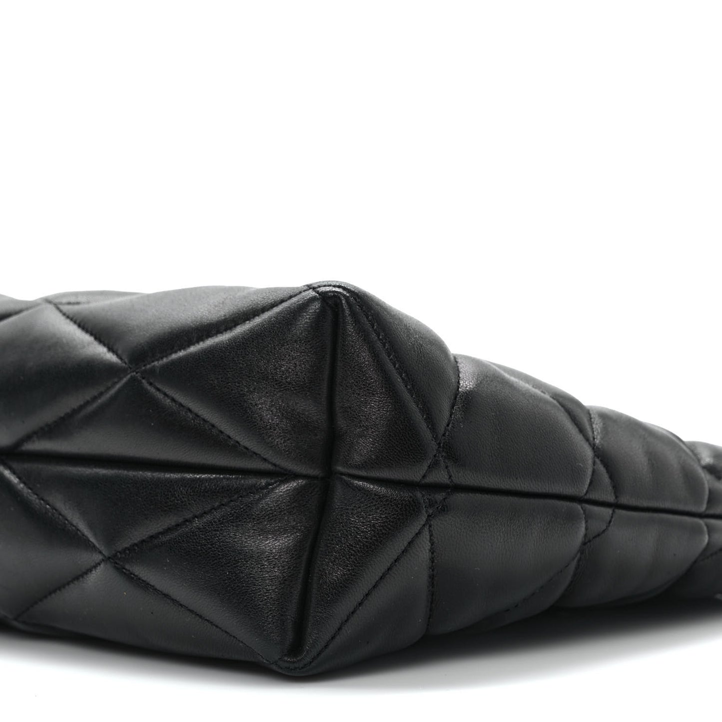 Lambskin Monogram Medium Sade Puffer Pouch Black