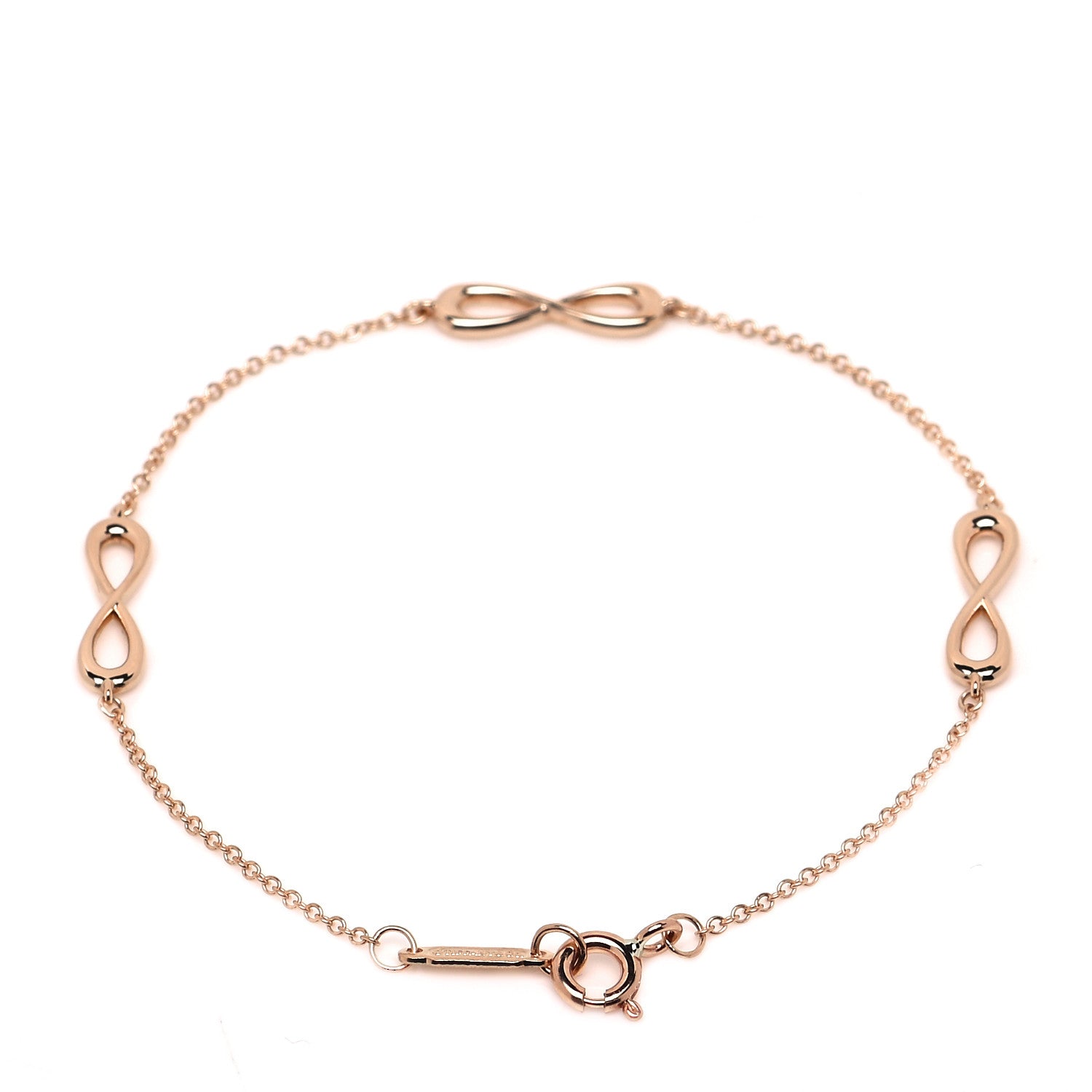 Tiffany 18K Rose Gold Infinity Endless Bracelet 5 of 12