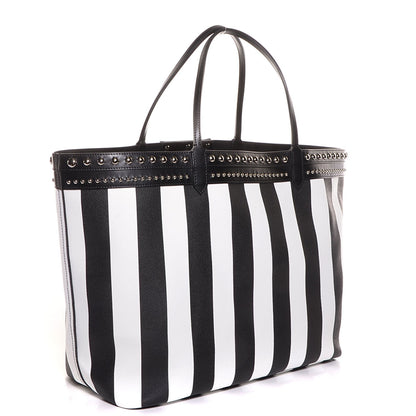 Givenchy Coated Canvas Striped Large Antigona Tote Black White 3 of 11