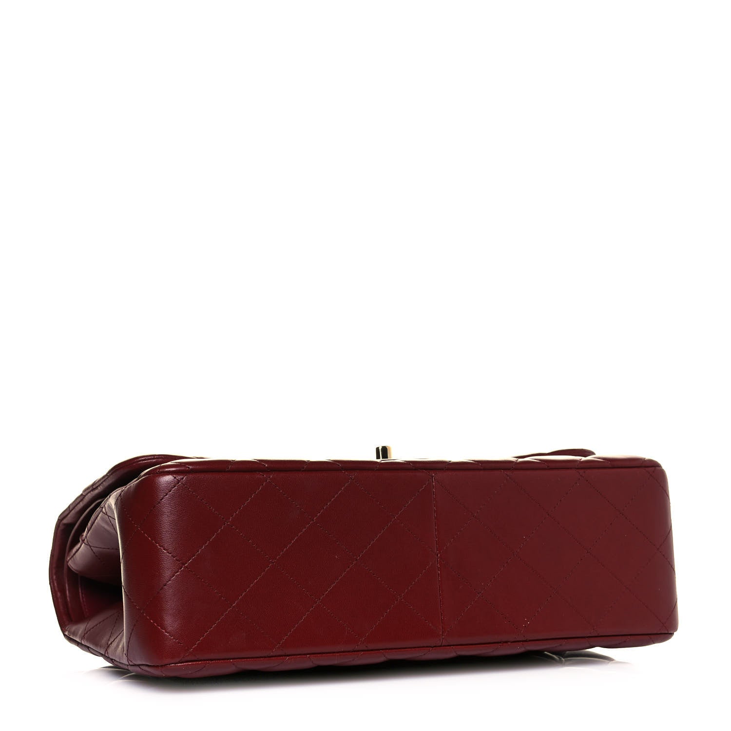 Chanel Lambskin Quilted Jumbo Double Flap Dark Red 3 of 11