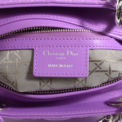 Christian Dior Lambskin Cannage Medium Lady Dior Purple 6 of 7