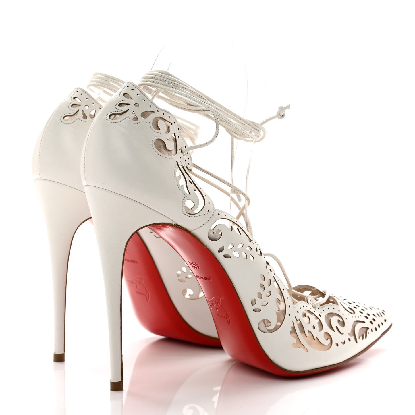 Calfskin PVC Impera 100 Pumps 40.5 White