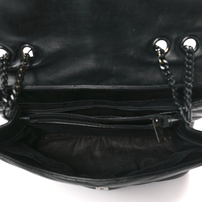 Saint Laurent Calfskin Y Quilted Monogram Monochrome Medium Loulou Chain Satchel Black 5 of 10