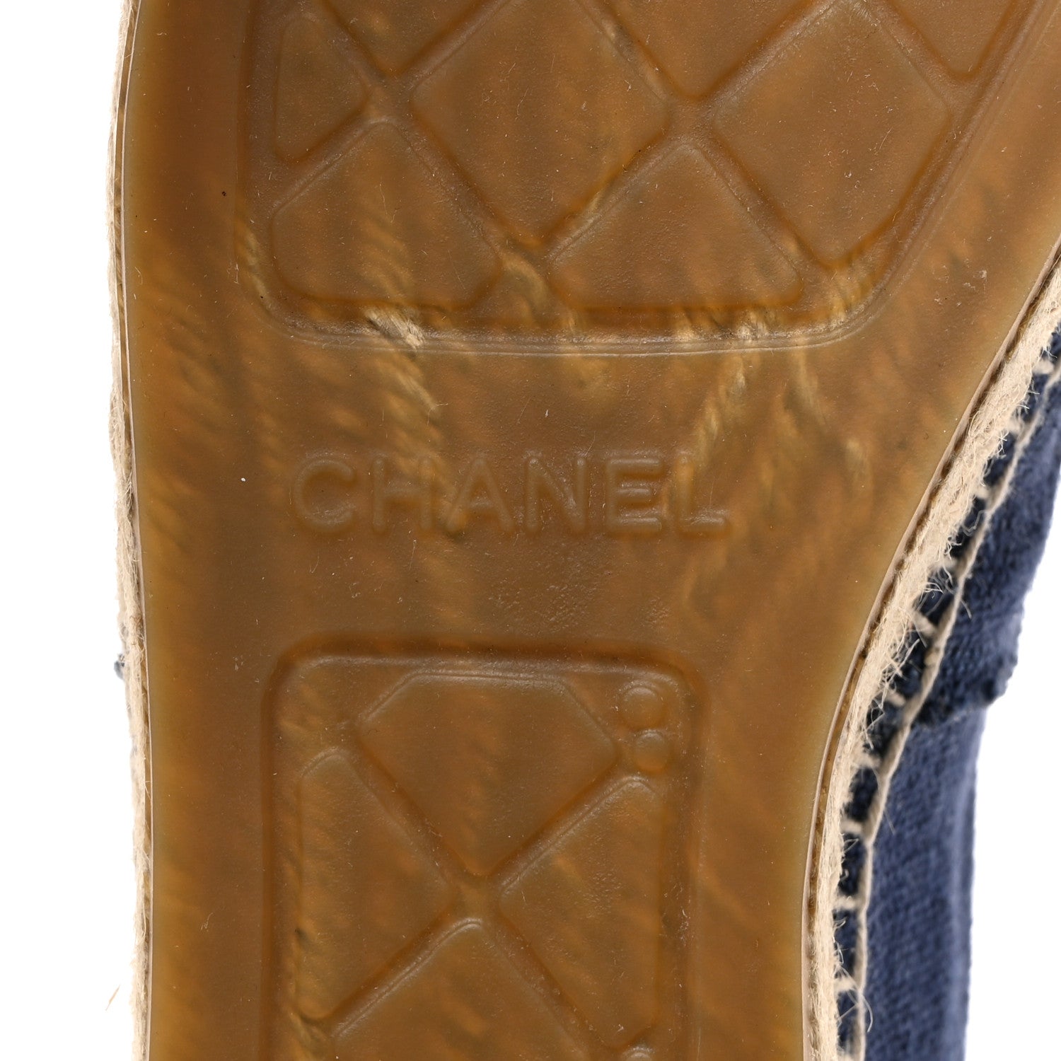 Chanel Denim Toile CC Espadrilles 41 Navy Black 7 of 9