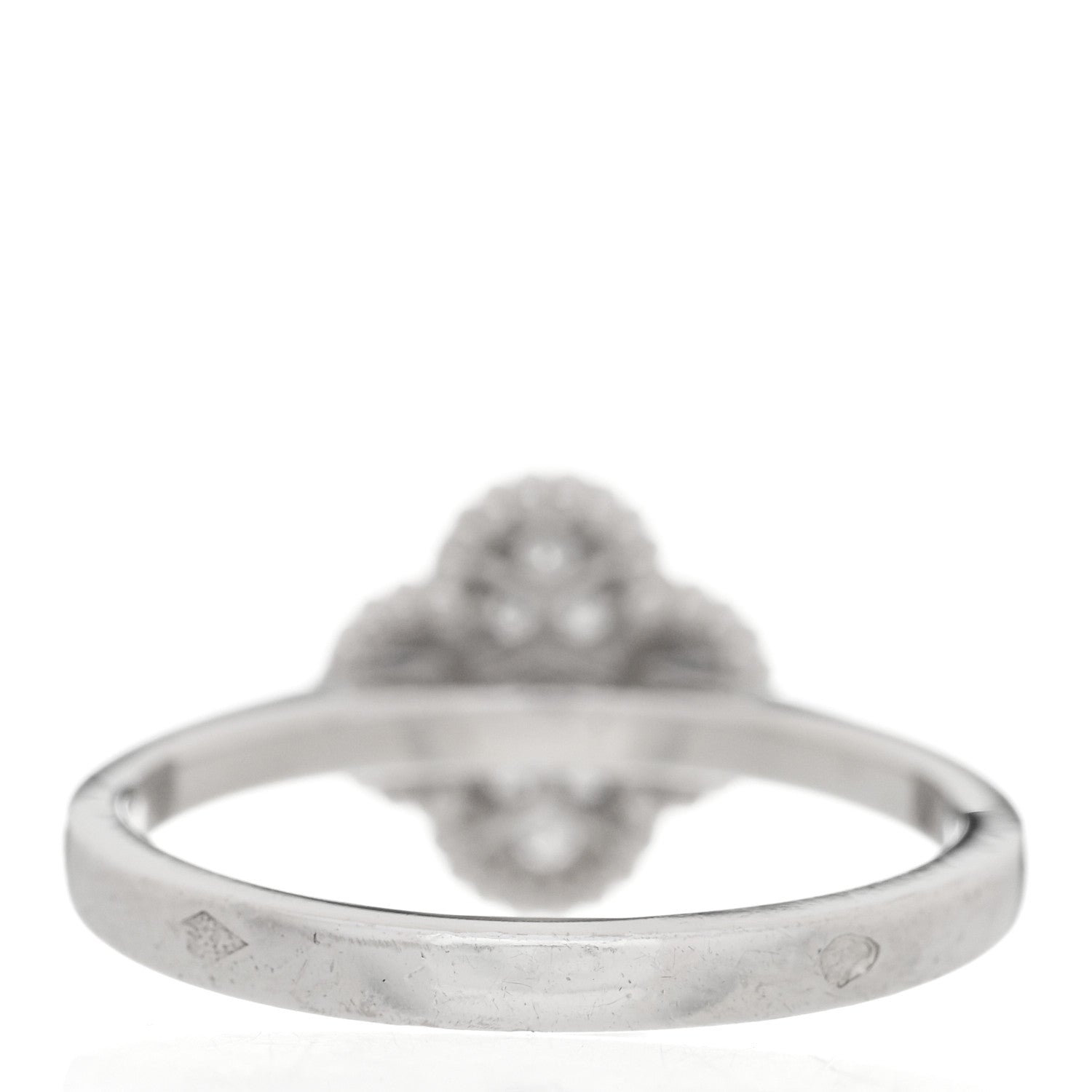 Van Cleef & Arpels 18K White Gold Diamond Sweet Alhambra Ring 50 5.25 3 of 6