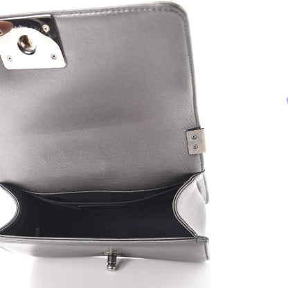 Chanel Lambskin Embossed Small Cube Boy Flap Grey 7 of 7