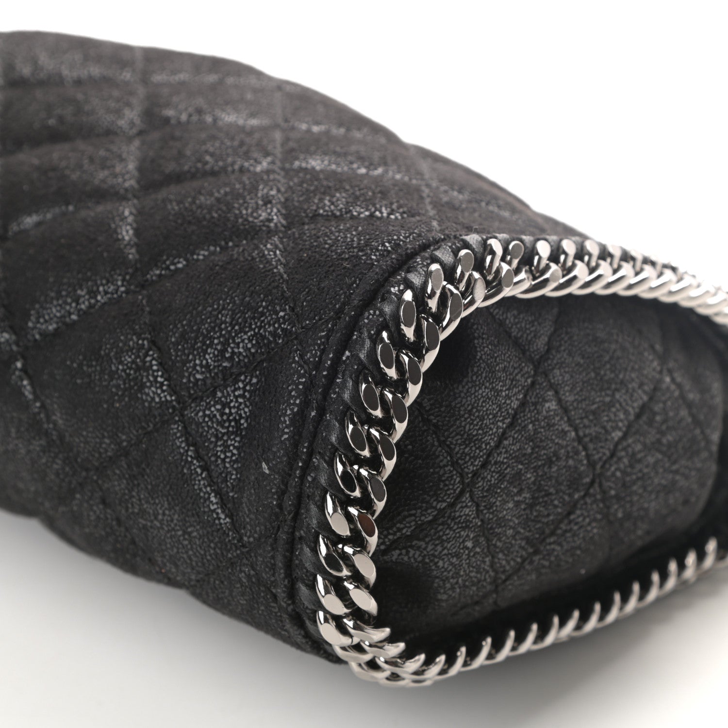 Stella McCartney Shaggy Deer Quilted Mini Falabella Tote Black 8 of 9
