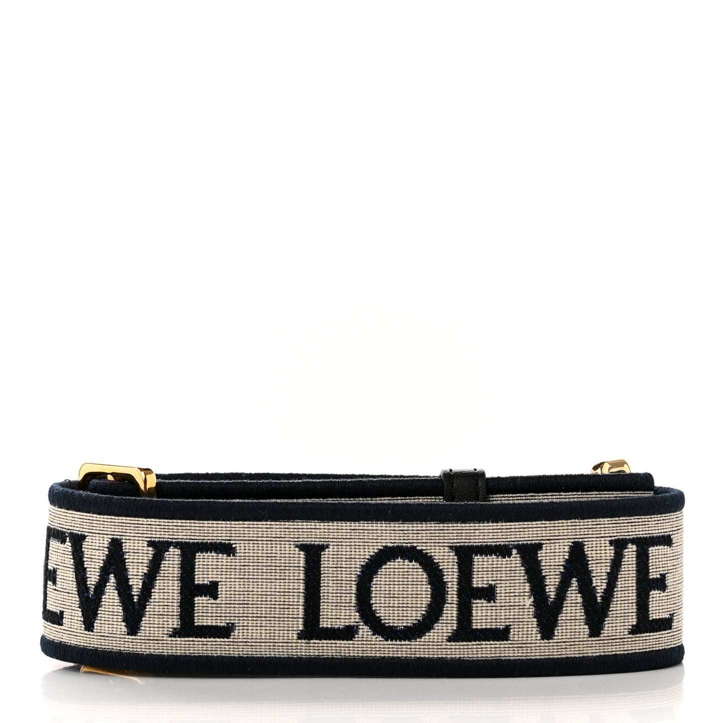 Calfskin Jacquard Anagram Strap Navy Black