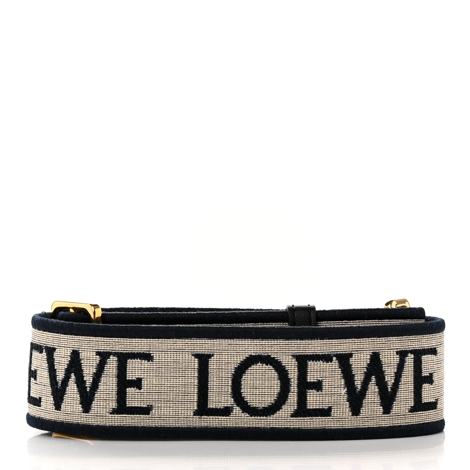 Loewe Calfskin Jacquard Anagram Strap Navy Black 2 of 7