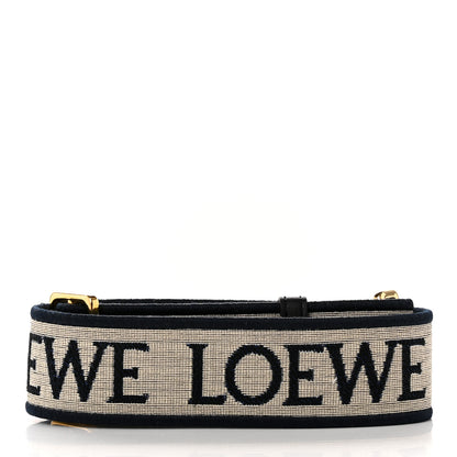 Loewe Calfskin Jacquard Anagram Strap Navy Black 2 of 7