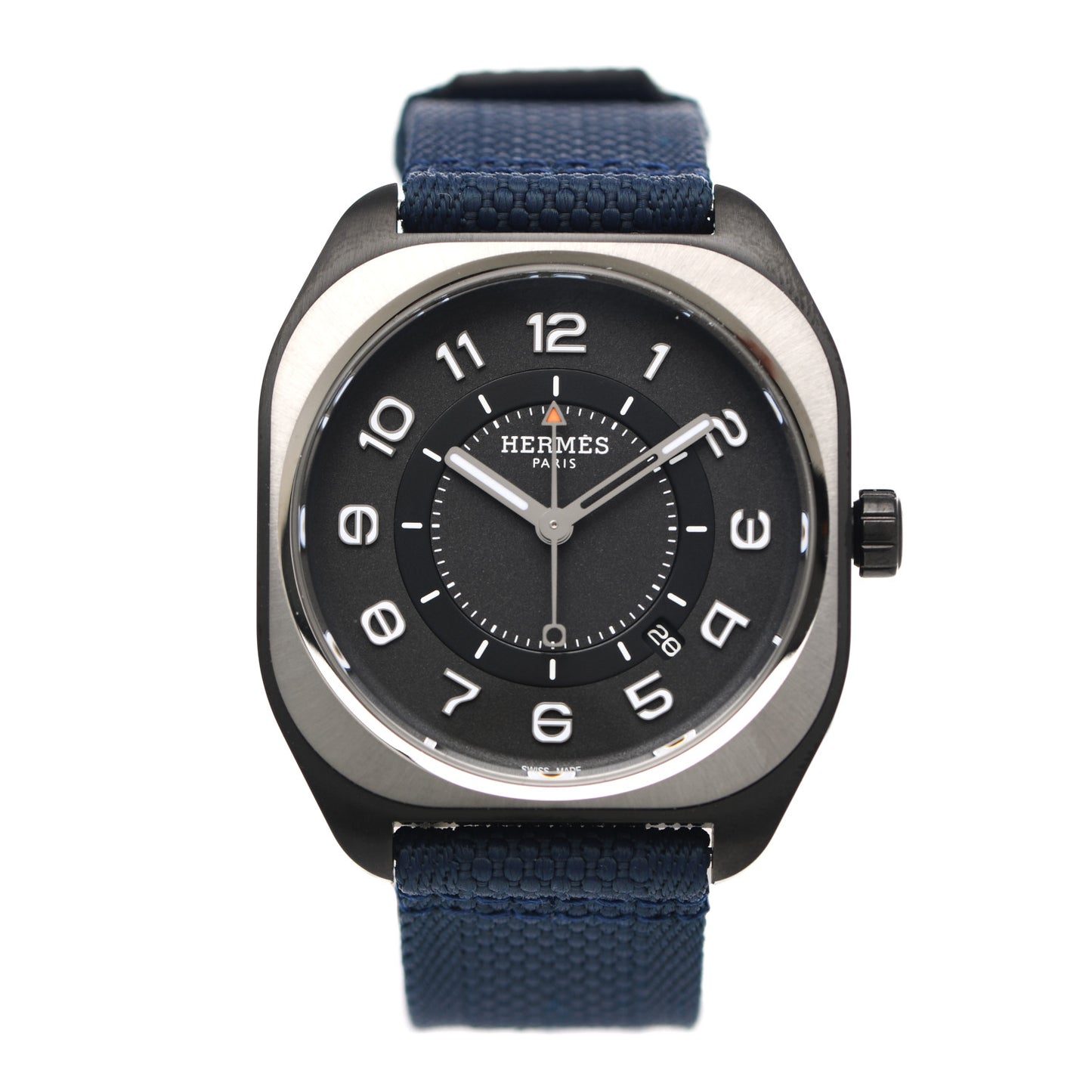 DLC Coated Titanium Nylon 39mm H08 Automatic Watch Bleu Abysse