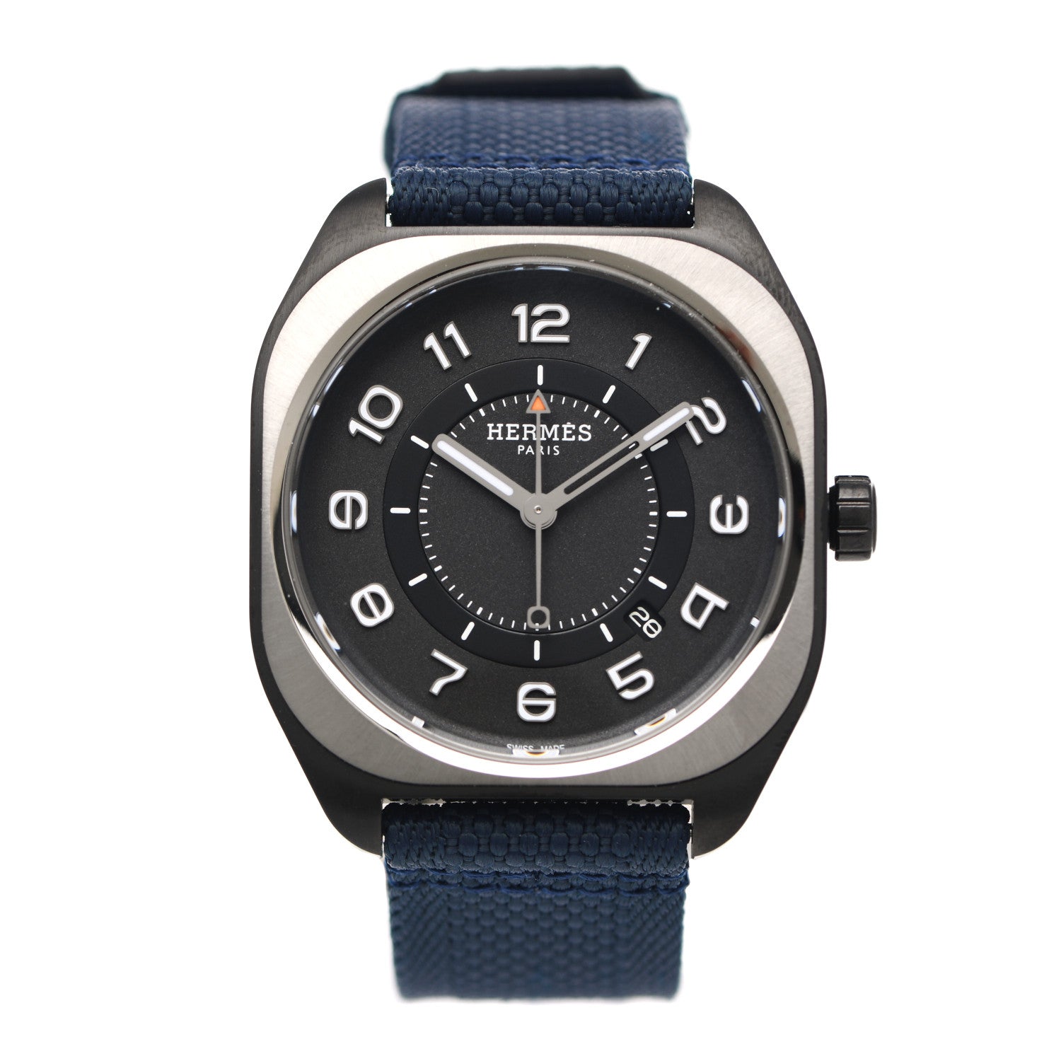 Hermes DLC Coated Titanium Nylon 39mm H08 Automatic Watch Bleu Abysse 1 of 7