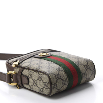 Gucci GG Supreme Monogram Web Mini Ophidia Messenger Brown 4 of 10