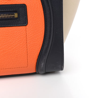 Celine Smooth Calfskin Micro Tri-Color Luggage Bright Orange 8 of 15