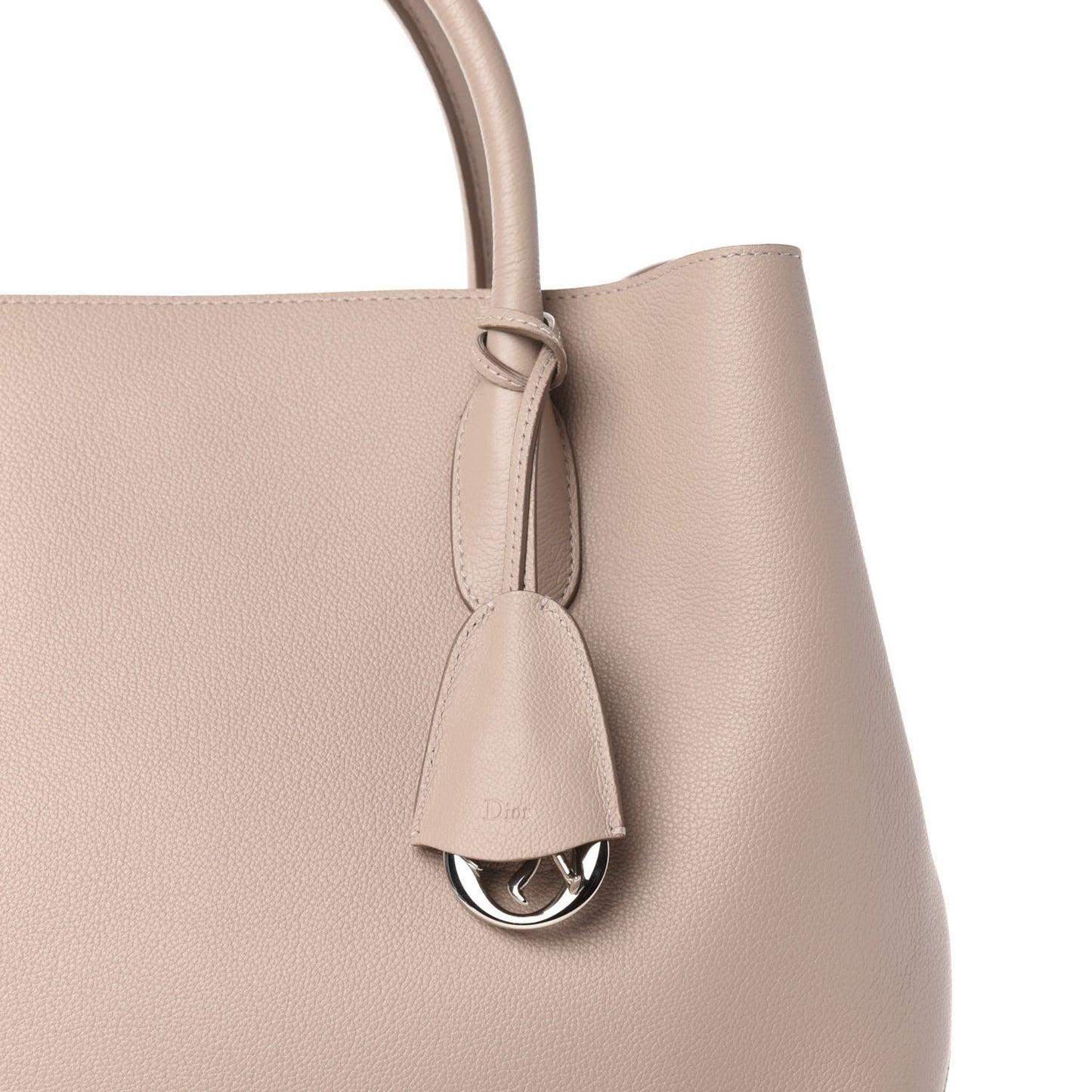 Supple Grained Calfskin Large Open Bar Tote Rose Poudre