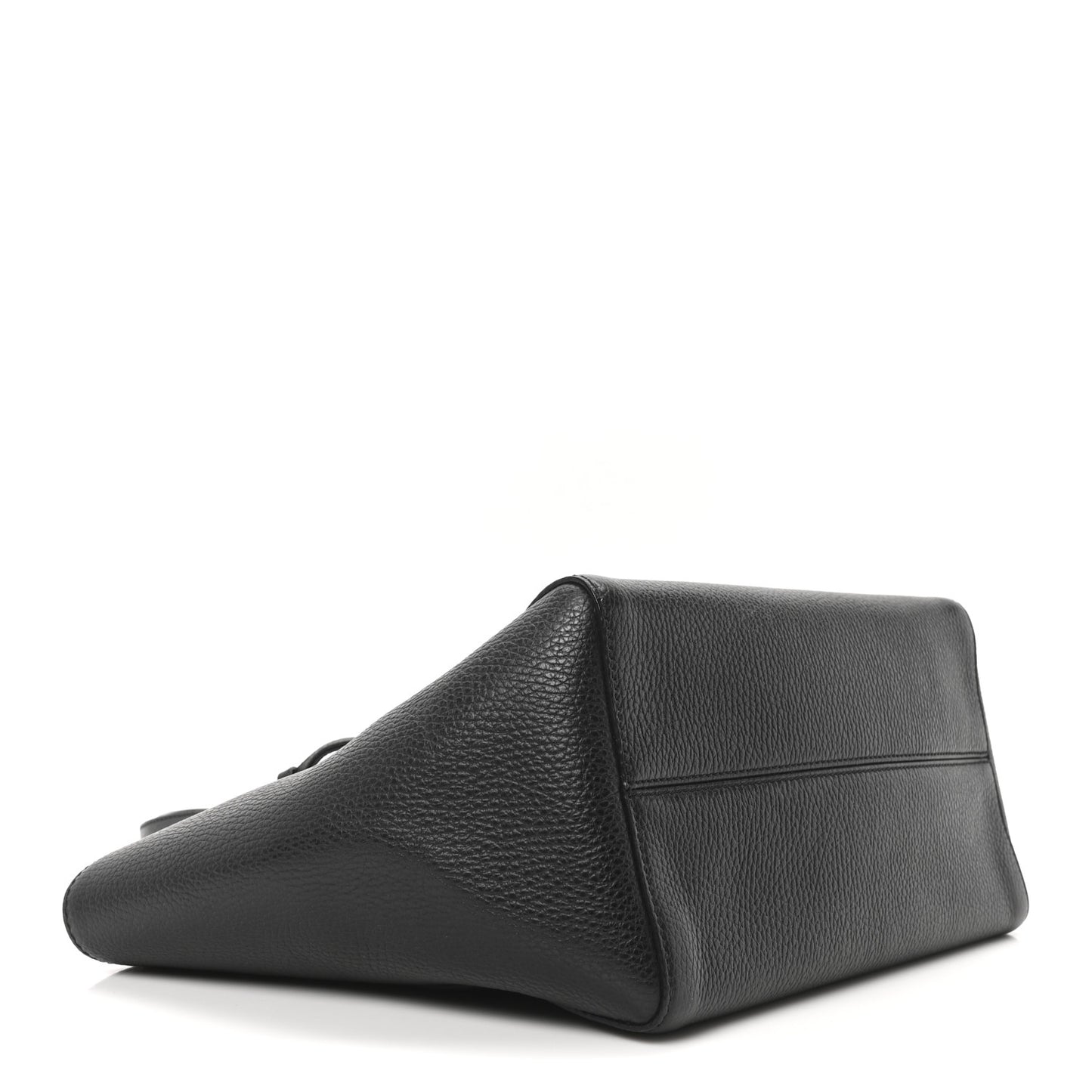 Pebbled Calfskin Small Swing Tote Black