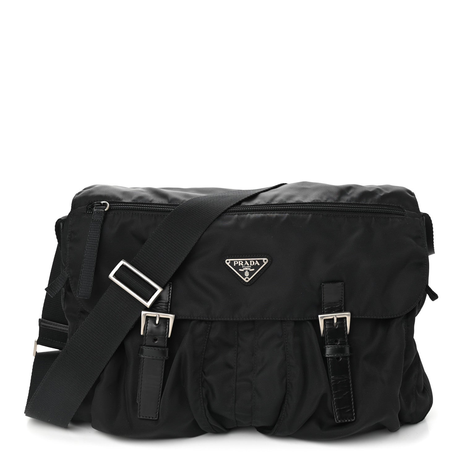 Prada Tessuto Nylon Vela Messenger Bag Black 1 of 9