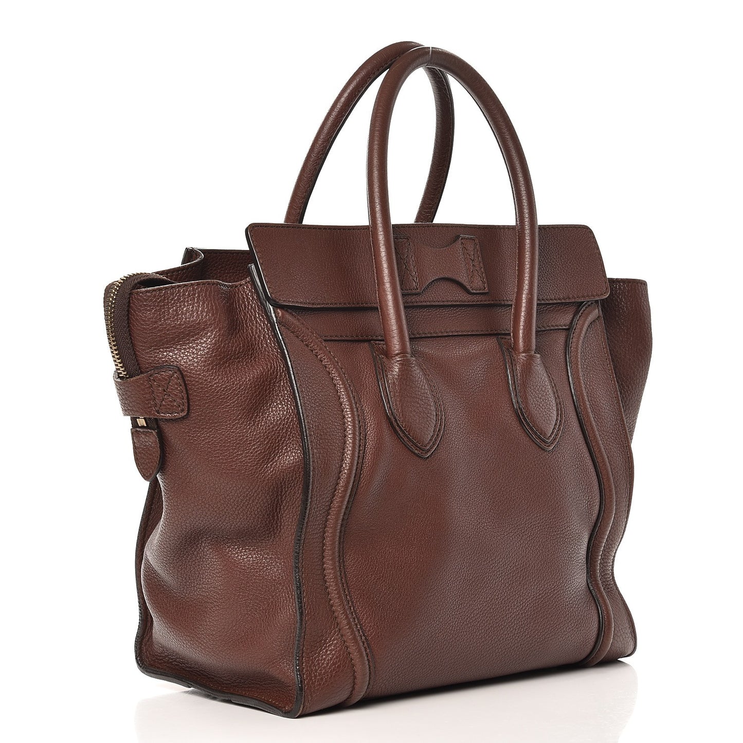 Pebbled Calfskin Mini Luggage Chocolate
