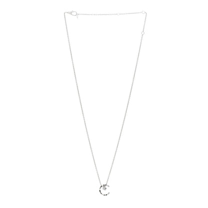 Chanel 18K White Gold Diamond Coco Crush C Necklace 2 of 4