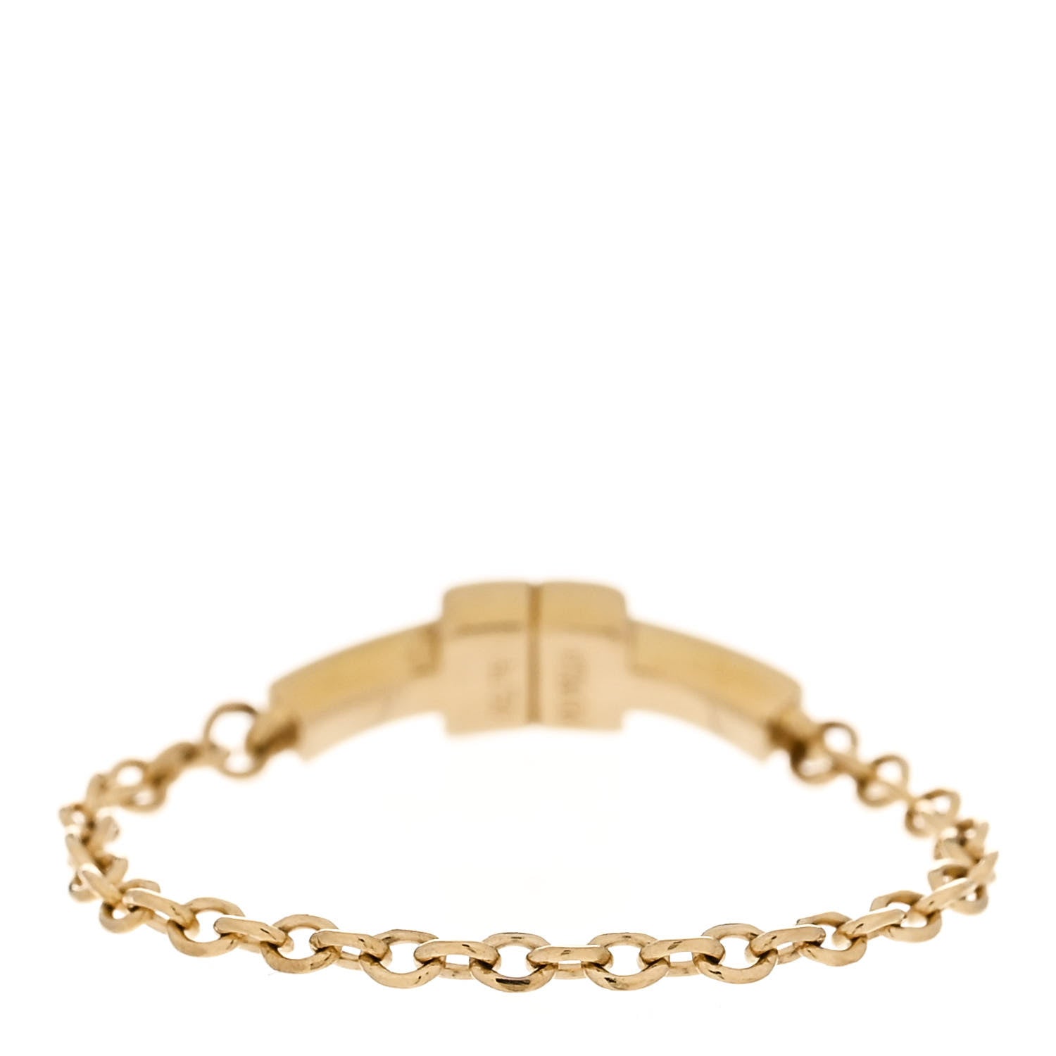 Tiffany 18K Yellow Gold T Chain Ring 53 6.25 3 of 4