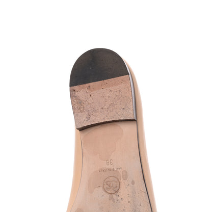 Chanel Lambskin Cap Toe CC Ballerina Flats 38 Beige Black 18 of 19