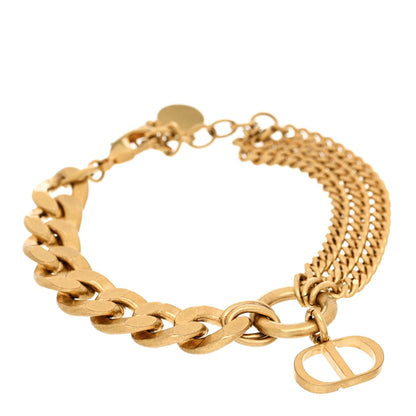 Christian Dior Metal 30 Montaigne Multi Strand Chain Bracelet Gold 1 of 5